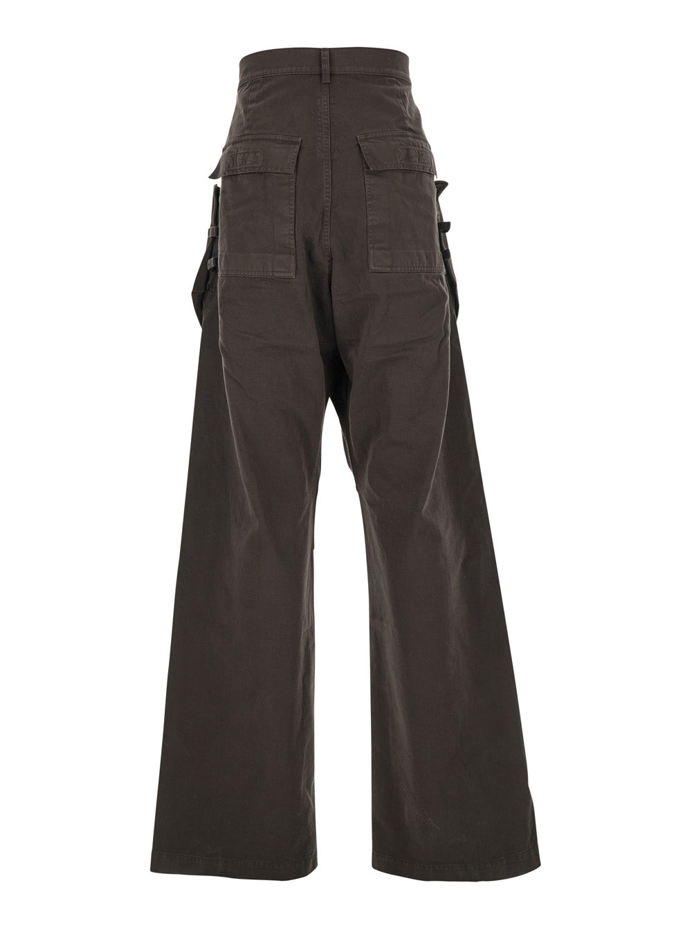 Drkshdw Men 'Stefan' Brown Wide Leg Cargo Pants With Patch Pockets In Cotton Man DRKSHDW