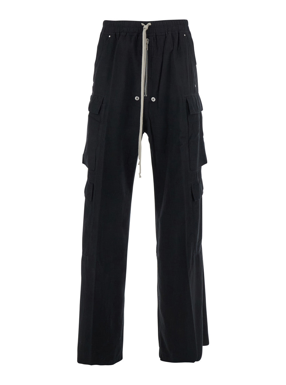 Drkshdw Men 'Cargo Belas' Black Cargo Pants With Drawstring Waist And Cargo Pockets In Cotton Man