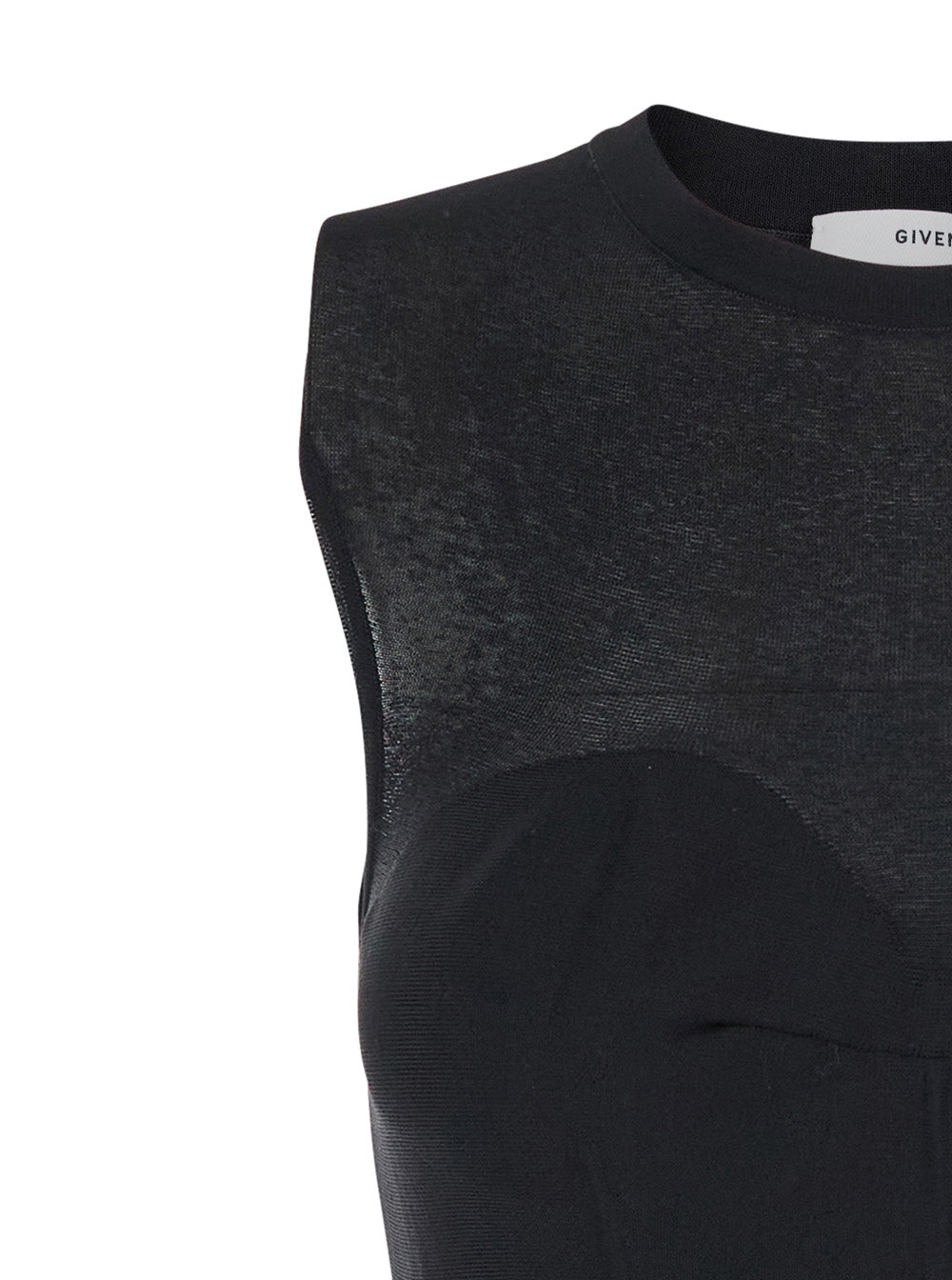 Givenchy Women Black Crew Neck Dress With Flared Skirt In Fabric Woman GIVENCHY