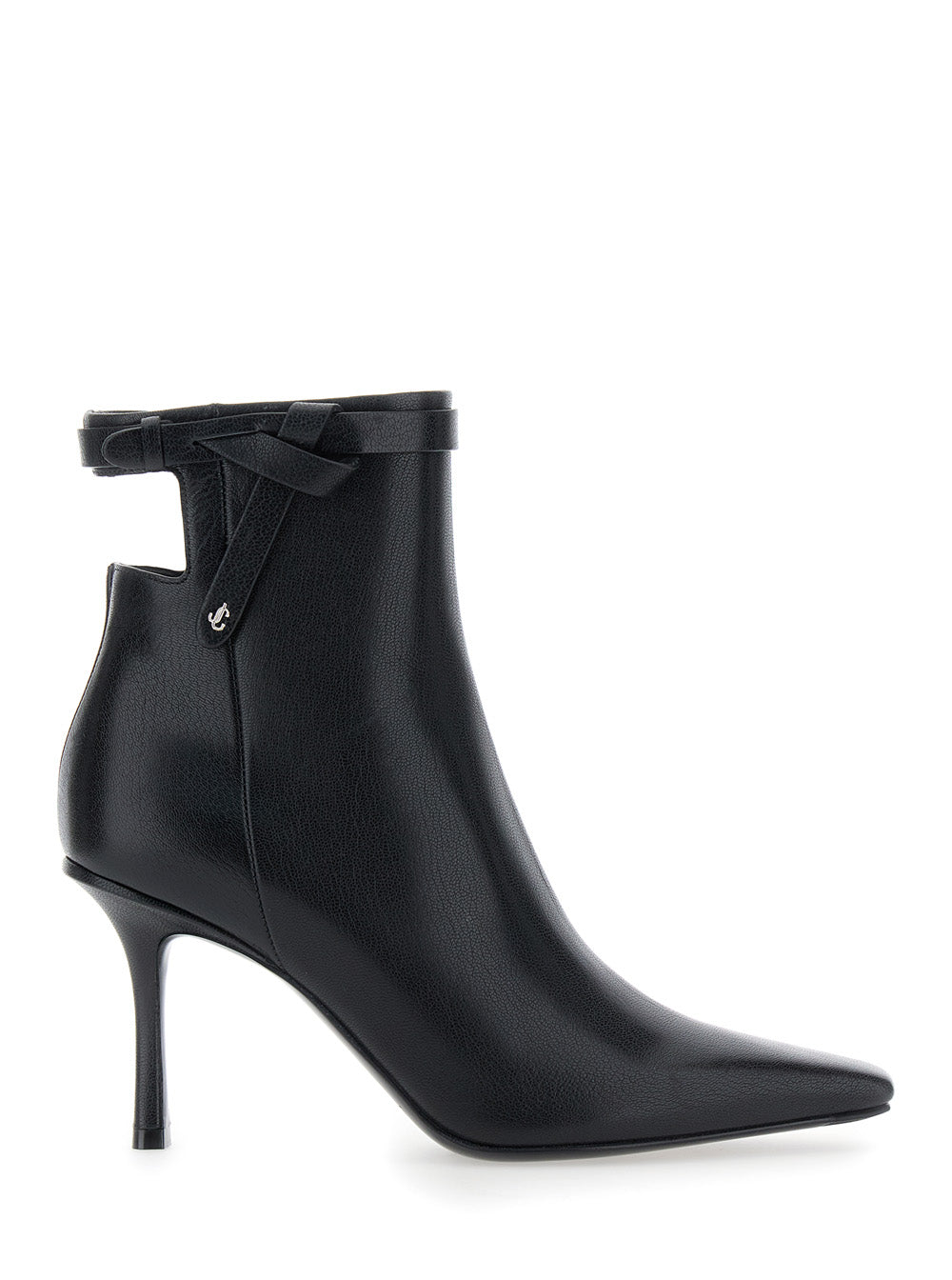 Jimmy Choo Women 'Camie' Black Ankle Boots With Knot Detail In Leather Woman JIMMY CHOO