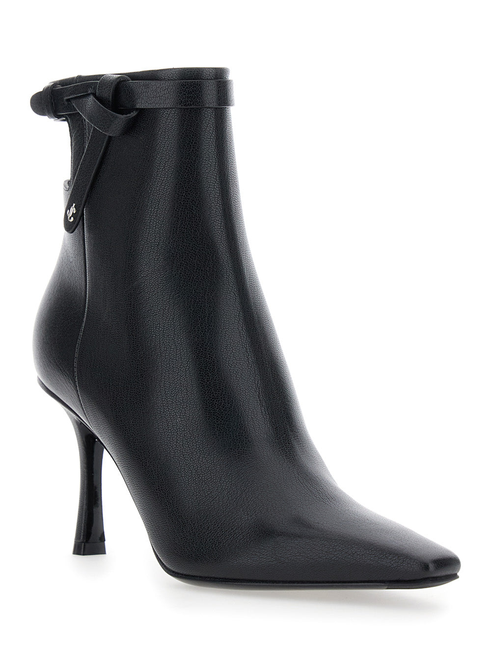 Jimmy Choo Women 'Camie' Black Ankle Boots With Knot Detail In Leather Woman JIMMY CHOO