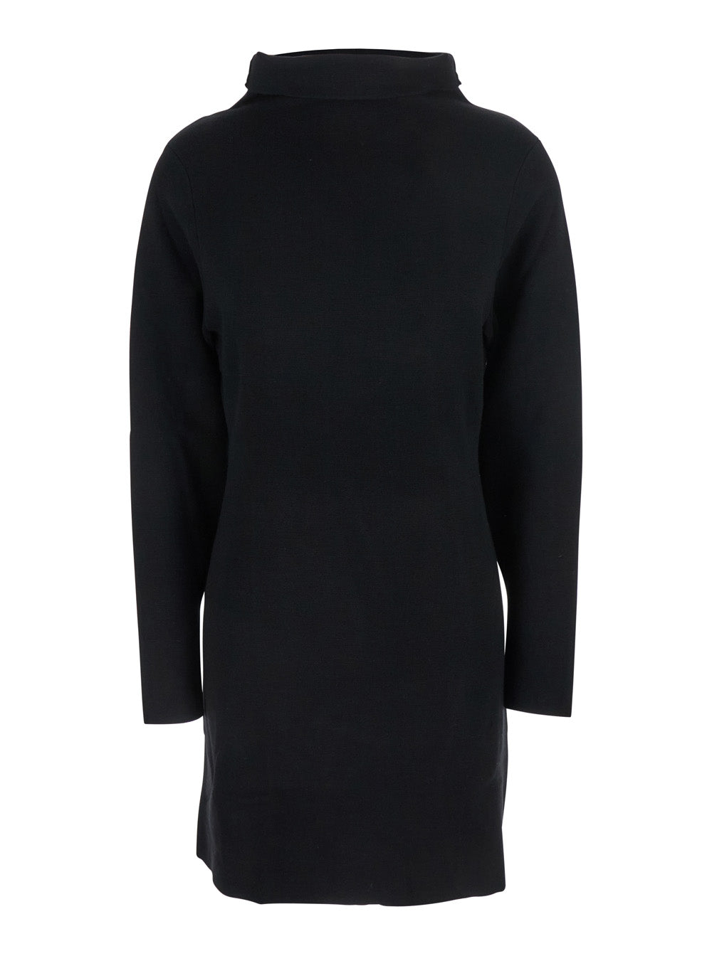 P.A.R.O.S.H. Women Black Turtleneck Midi Dress In Wool And Cashmere Woman P.A.R.O.S.H.