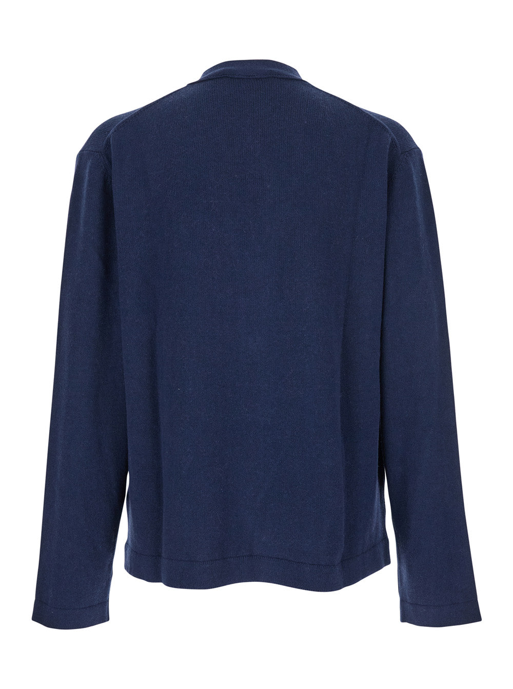 Vivienne Westwood Men Blue V-Neck Cardigan With Orb Decoration On The Front In Cotton Man VIVIENNE WESTWOOD