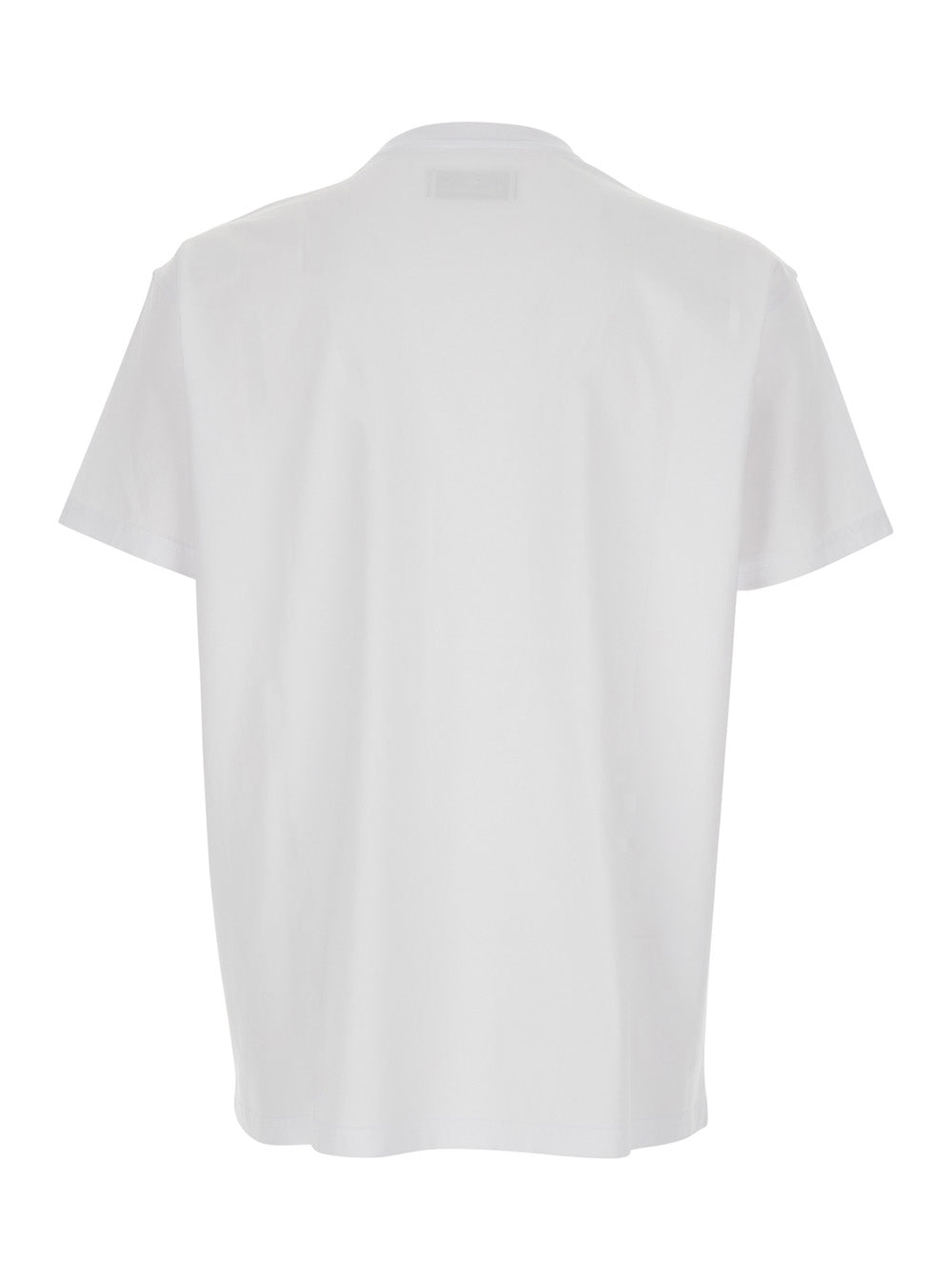 Vivienne Westwood Men White Crew Neck T-Shirt With Orb Print On The Front In Cotton Man VIVIENNE WESTWOOD
