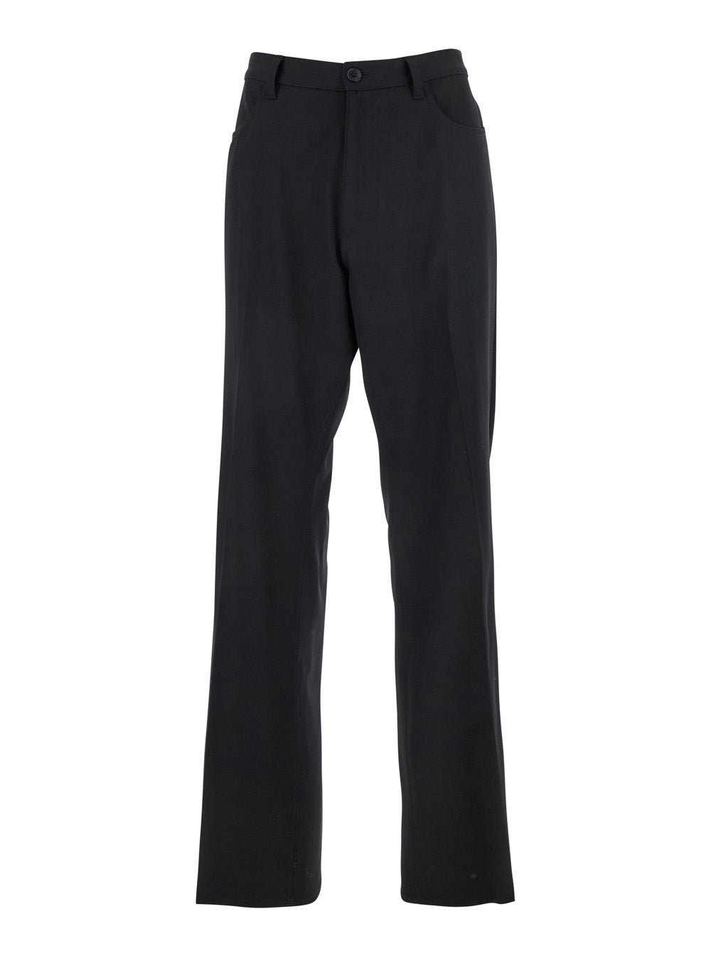 Balenciaga Men Black Tailored Trousers With Belt Loops In Wool Man BALENCIAGA