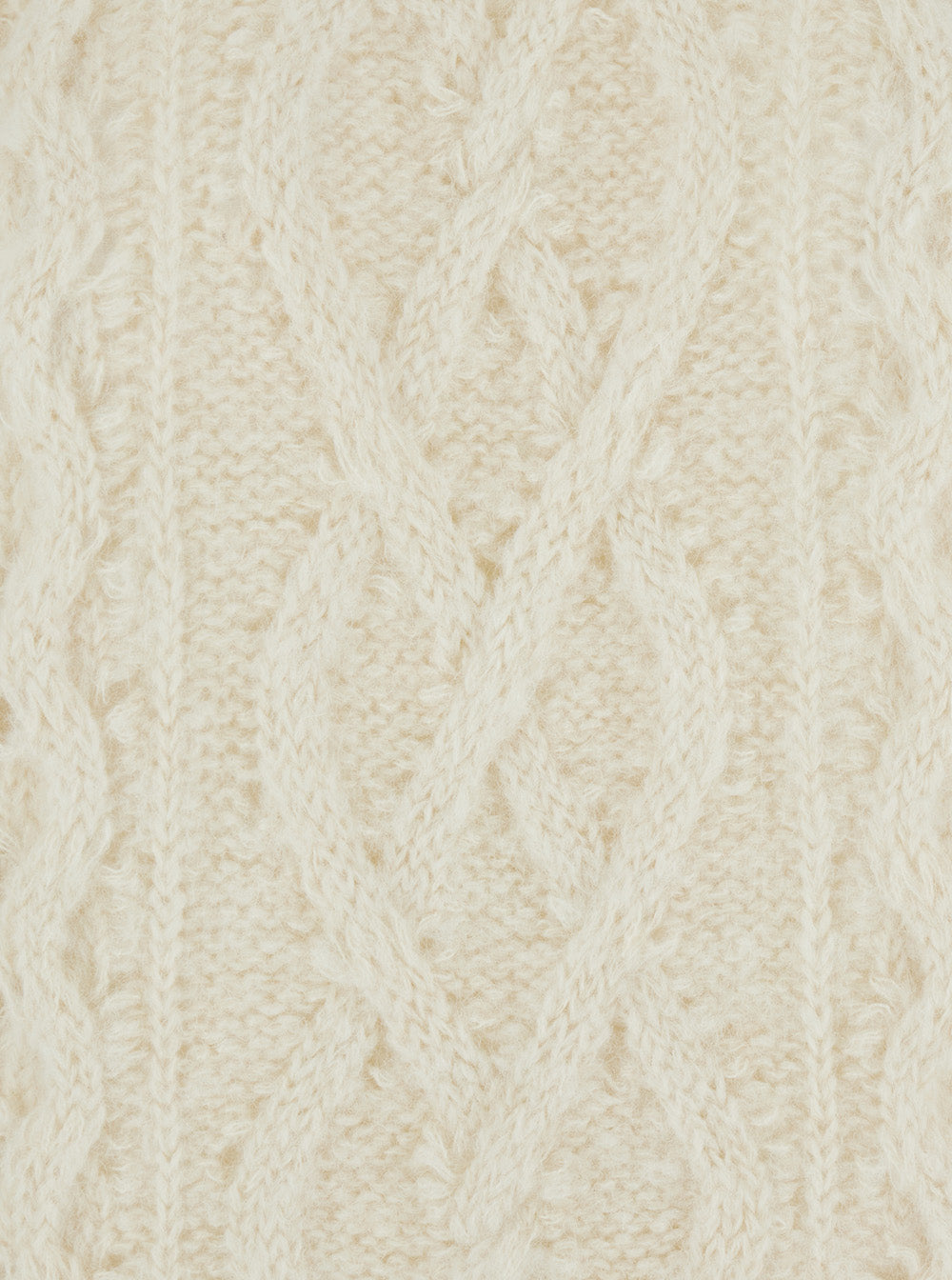 Isabel Marant Etoile Women White Crew Neck Sweater With Braided Design In Wool Woman ISABEL MARANT ETOILE