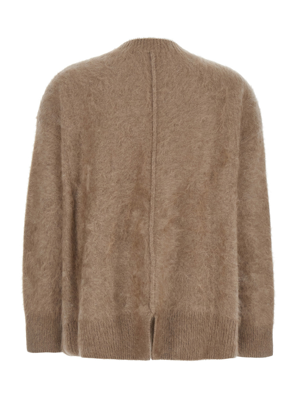 'S Maxmara Women 'Dante' Beige Crewneck Sweater With Ribbed Trims In Cashmere Woman