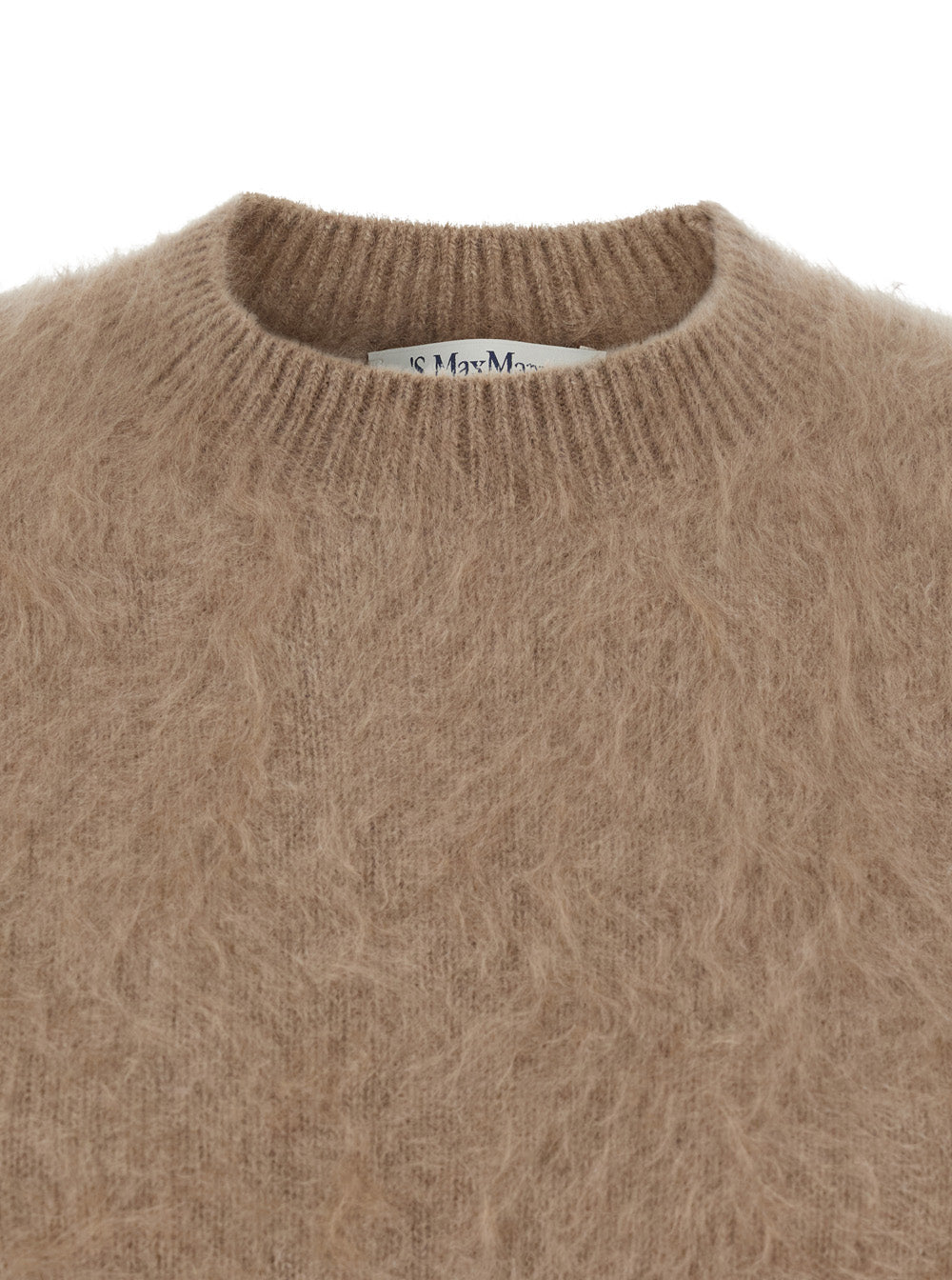'S Maxmara Women 'Dante' Beige Crewneck Sweater With Ribbed Trims In Cashmere Woman