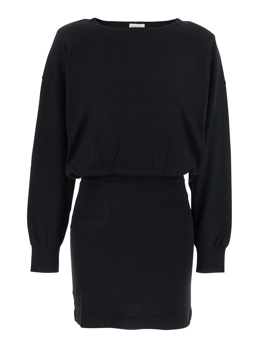 P.A.R.O.S.H. Women Black Dress With Boat Neck In Wool And Cashmere Blend Woman P.A.R.O.S.H.