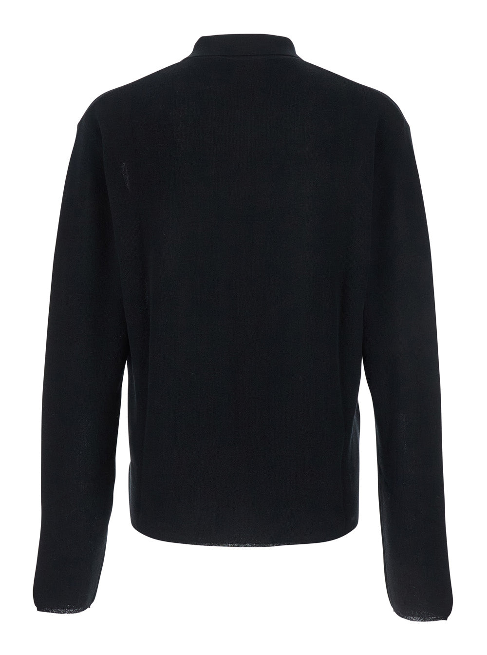 Jacquemus Men Black Polo Shirt With Tone-On-Tone Logo On Front In Cotton Knit Man JACQUEMUS