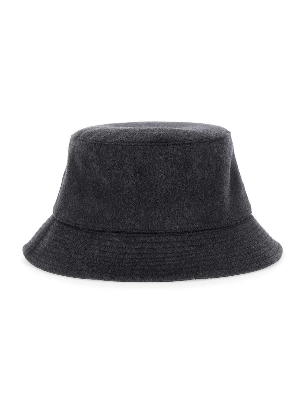 Jacquemus Men 'Le Bob Cachemiro' Grey Bucket Hat With Logo Lettering Embroidery On The Front And Ribbed Brim In Wool Man JACQUEMUS