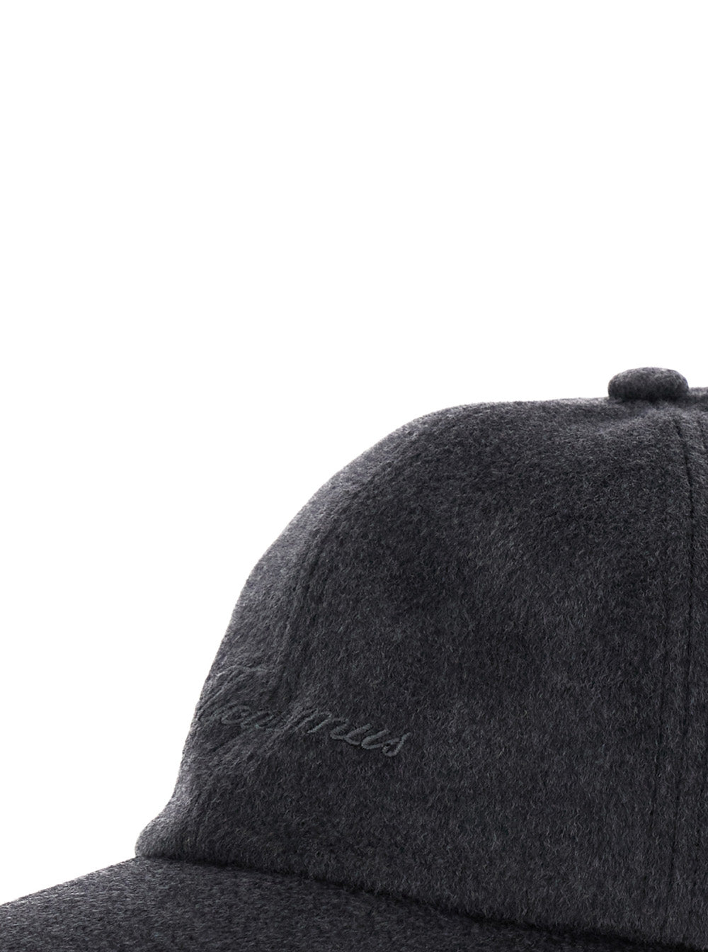 Jacquemus Women 'La Casquette Cachemiro' Grey Baseball Cap With Logo Lettering Embroidery On The Front In Wool Woman JACQUEMUS