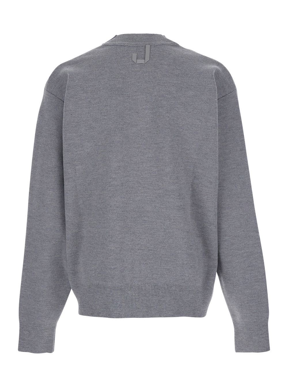 Jacquemus Men Grey V-Neck Cardigan With Dropped Shoulders In Cotton Man JACQUEMUS