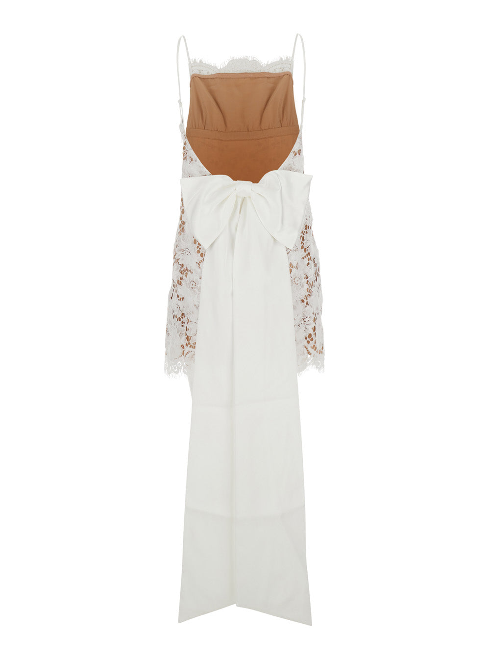 Self-Portrait Women White Sleeveless Mini Dress With Floral Lace Embroidery And Scallop Hem In Cotton Blend Woman SELF-PORTRAIT