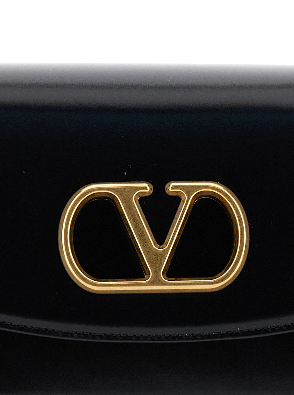 Valentino Garavani Women Top Handle | Vain | Vitello Lucido U./A.Gold-A.Brass Logo VALENTINO GARAVANI