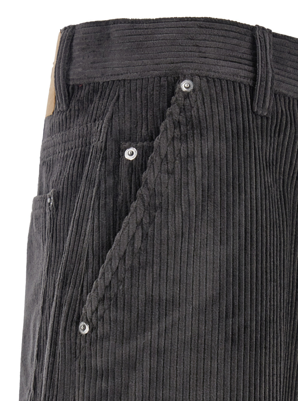 Ami Paris Men Brown Trousers With Back Logo Patch In Velvet Man AMI PARIS