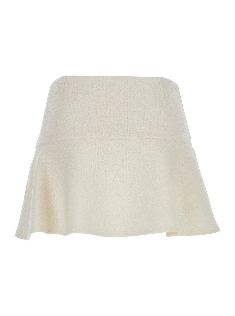 Gucci Women White Skirt With Hidden Side Closure In Wool Boucle Woman GUCCI
