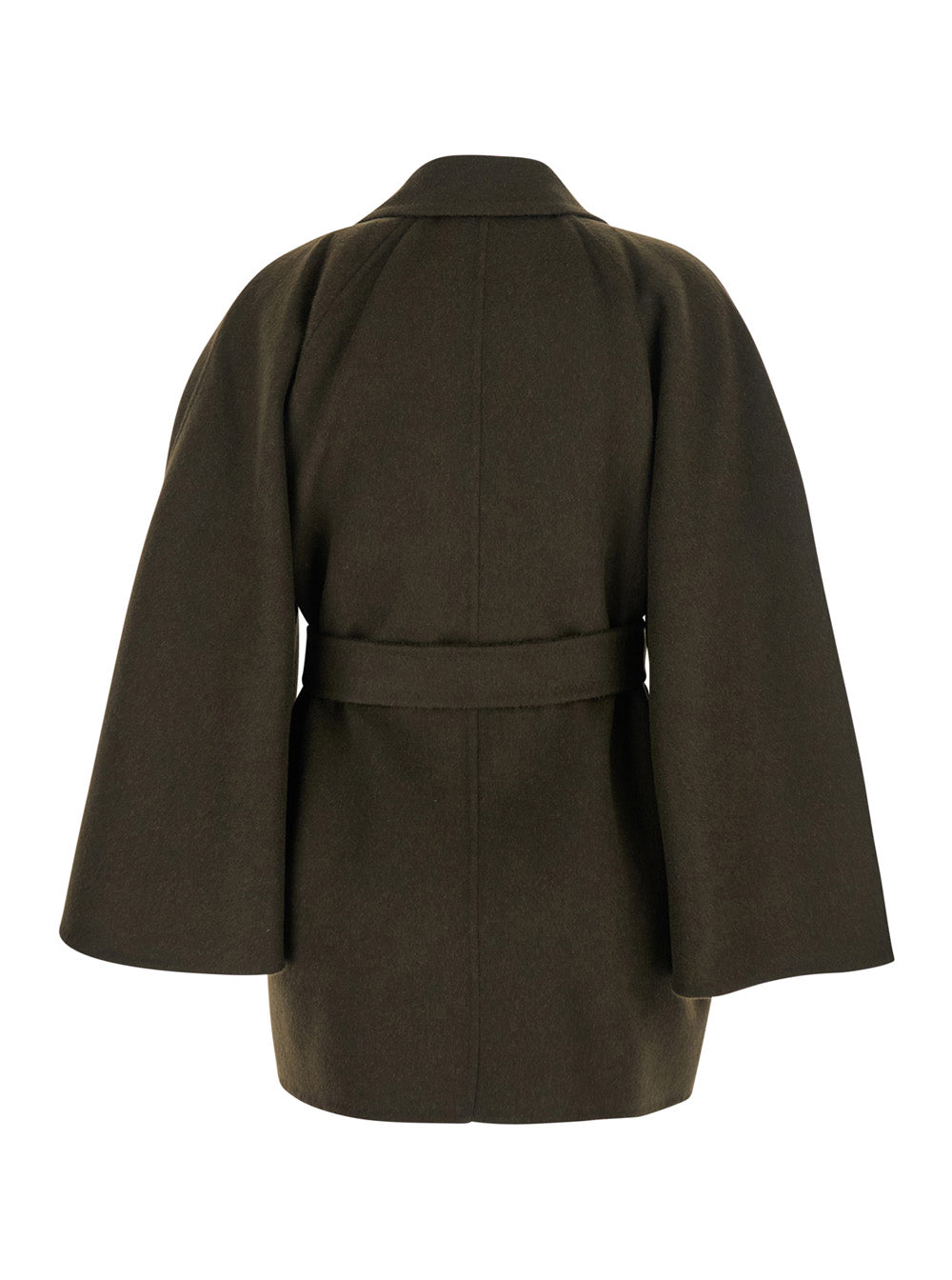 Max Mara Women 'Verna' Green Coat With Wide Notched Revers In Wool Woman MAX MARA