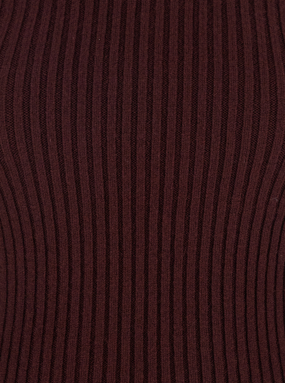 Max Mara Women Bordeaux Turtleneck Sweater With Ribbed Design In Wool Blend Woman MAX MARA