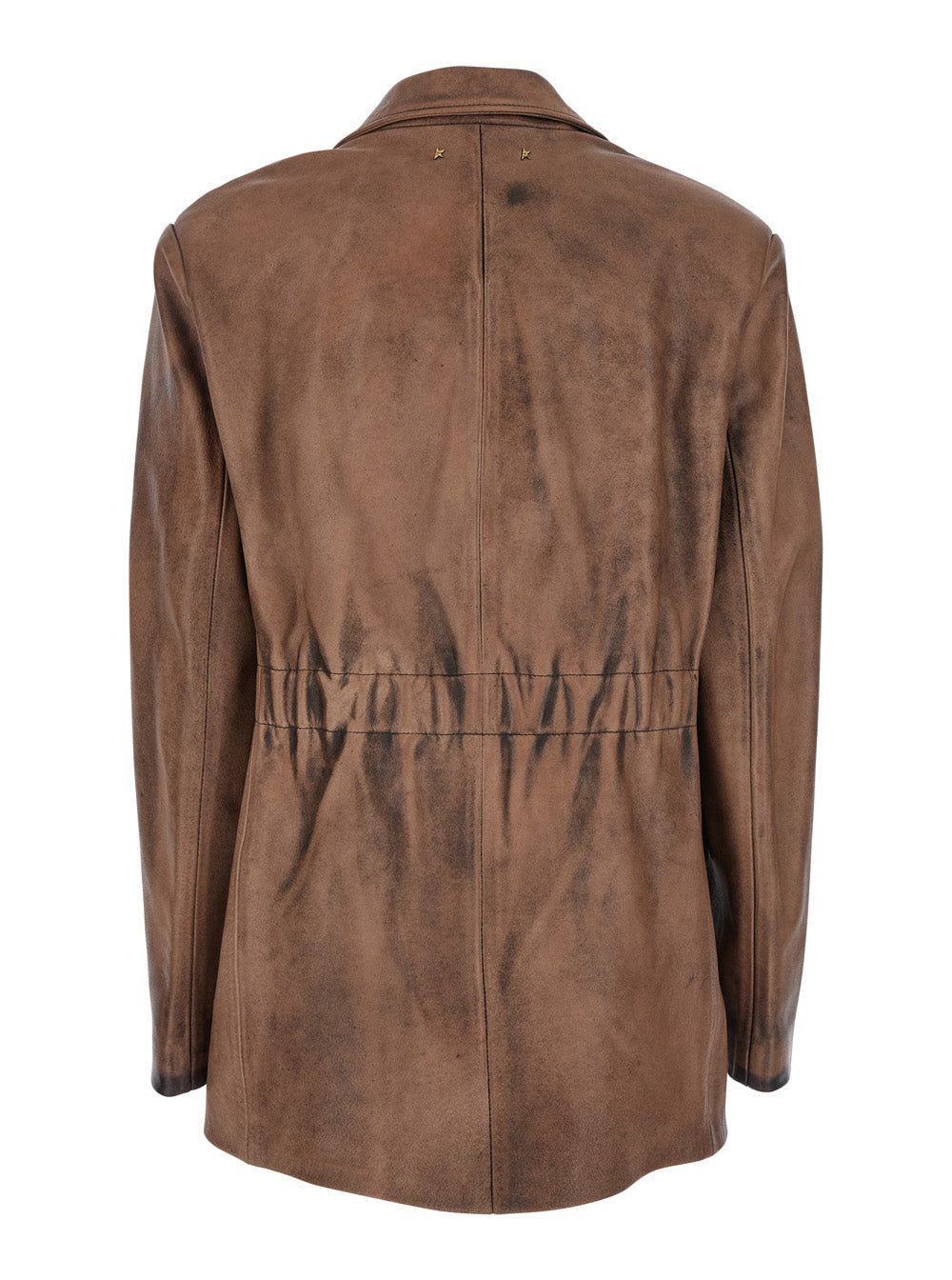 Golden Goose Women Brown Single-Breasted Jacket With Classic Lapels In Leather Woman GOLDEN GOOSE