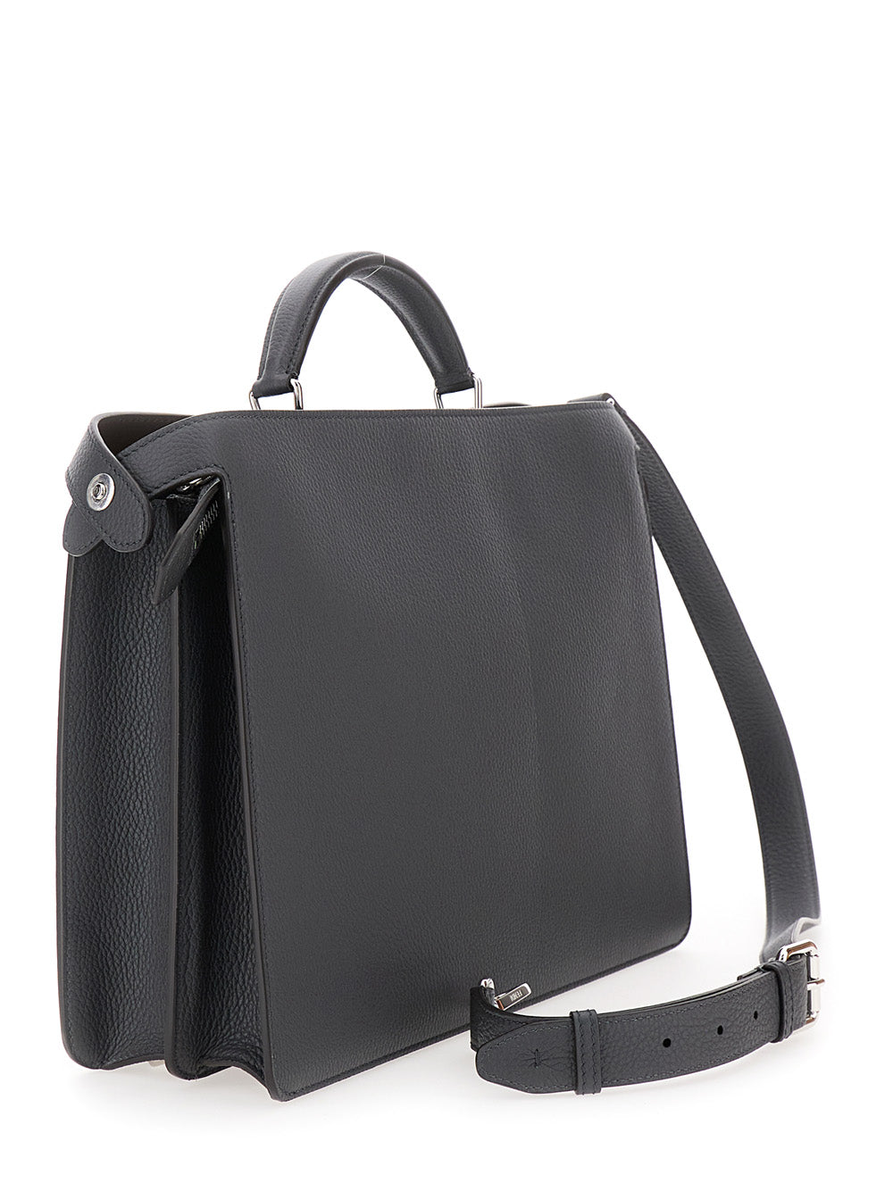 Fendi Men 'Iseeu Medium' Grey Handbag With Removable Internal Pocket In Leather Man FENDI