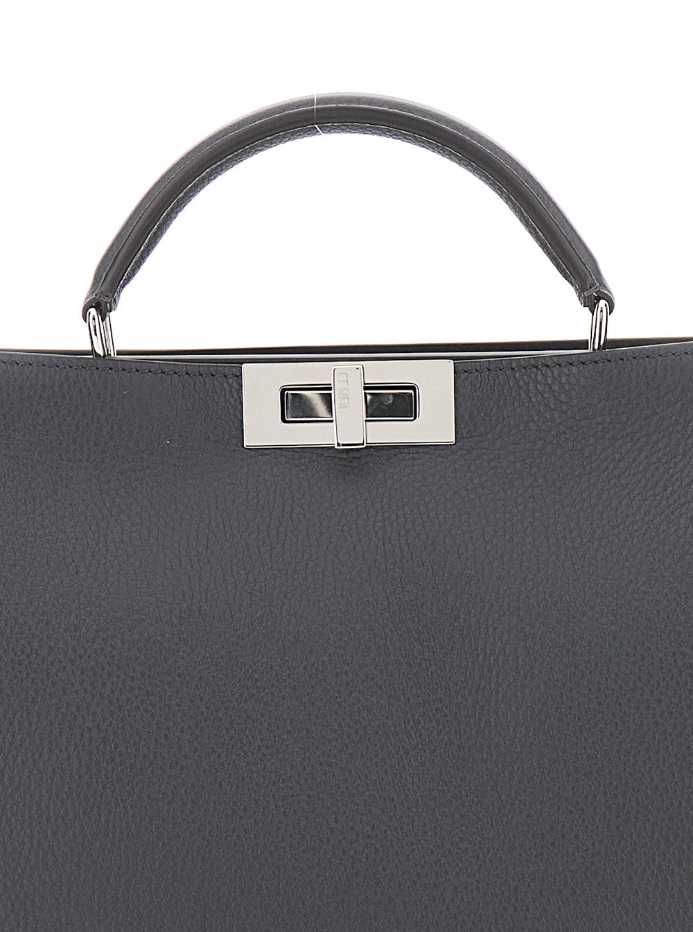 Fendi Men 'Iseeu Medium' Grey Handbag With Removable Internal Pocket In Leather Man FENDI