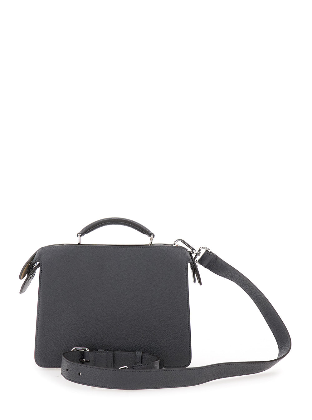 Fendi Men 'Iseeu Small' Grey Handbag With Removable Internal Pocket In Leather Man FENDI