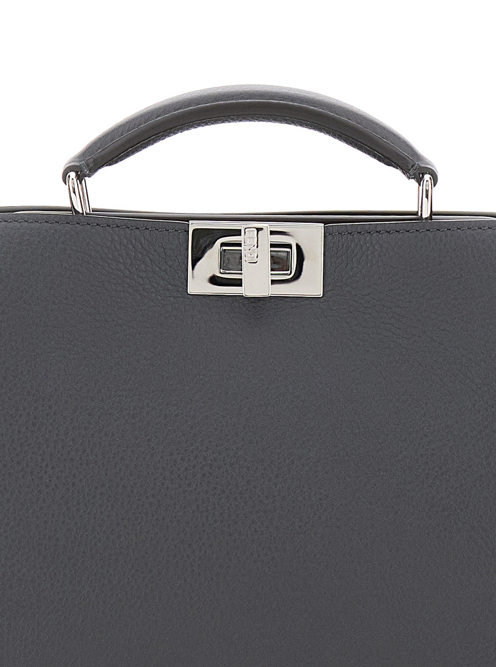 Fendi Men 'Iseeu Small' Grey Handbag With Removable Internal Pocket In Leather Man FENDI