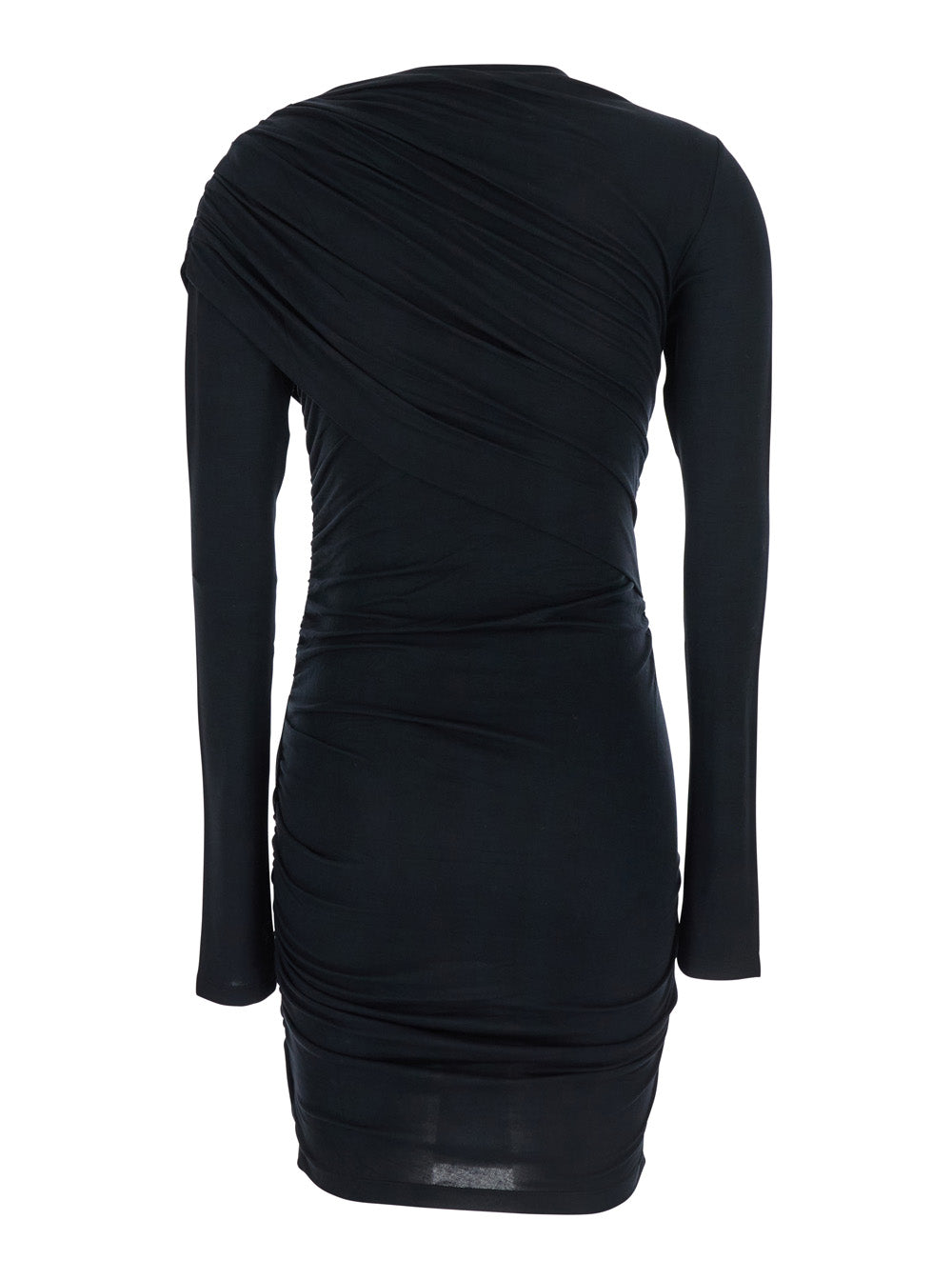 Isabel Marant Etoile Women 'Denise' Black Dress With Round Neckline And Ruffle Design In Fabric Woman