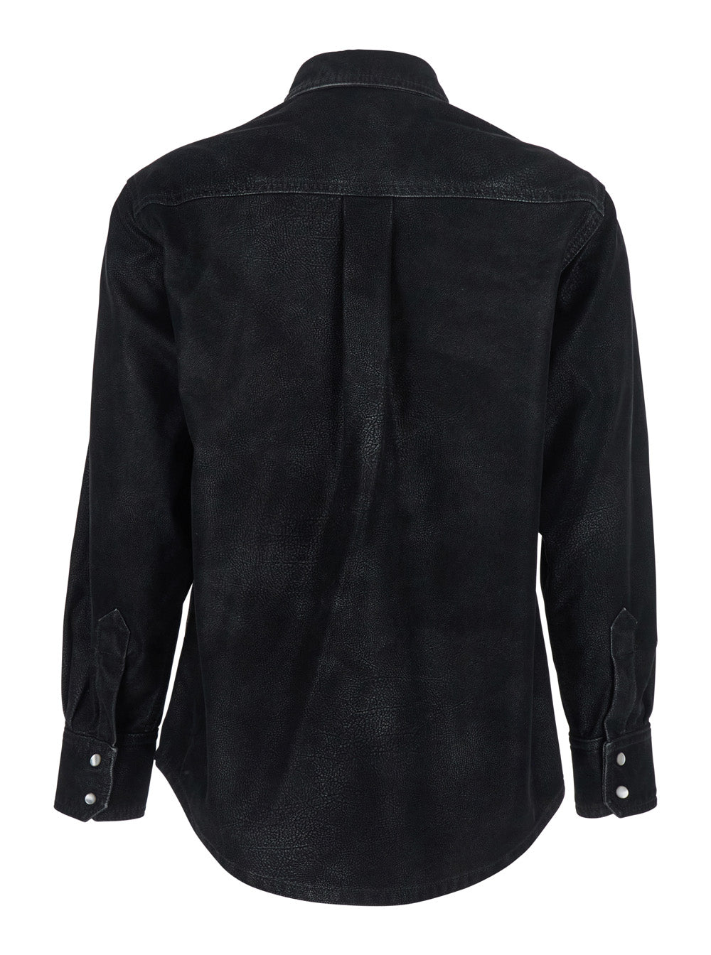Isabel Marant Etoile Women 'Karima' Black Shirt With Classic Collar And Two Front Patch Pockets In 
Fabric Woman ISABEL MARANT ETOILE