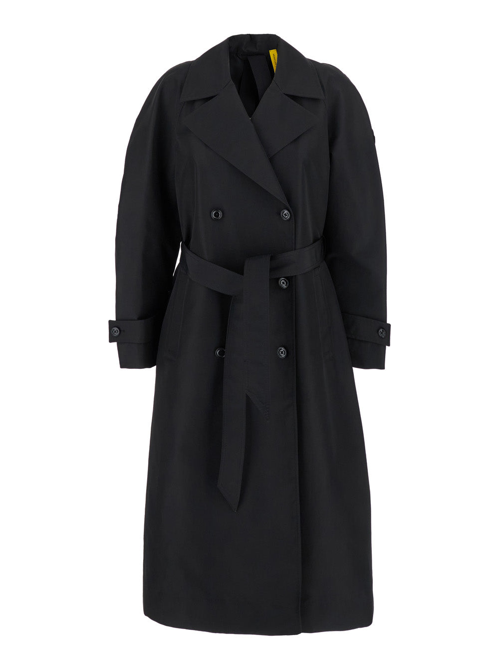 Moncler Genius Women 'Zake' Black Coat With Wide Classic Lapels And Removable Belt In Tech Fabric Woman MONCLER GENIUS