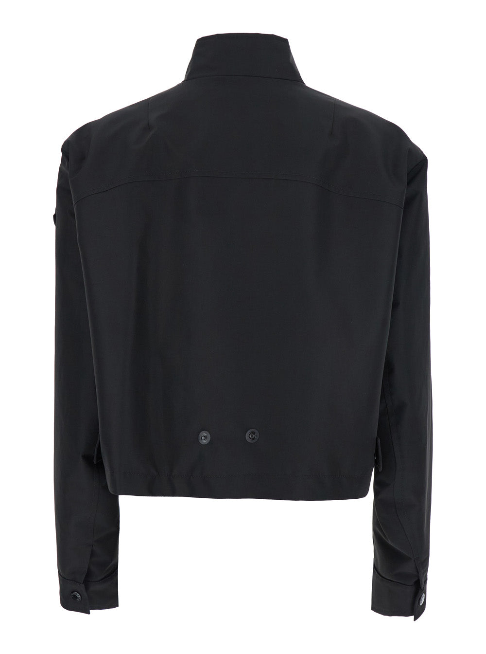 Moncler Genius Women 'Krovanh' Black Down Jacket With High Neck And Logo Patch On The Sleeve In Tech Fabric Woman MONCLER GENIUS