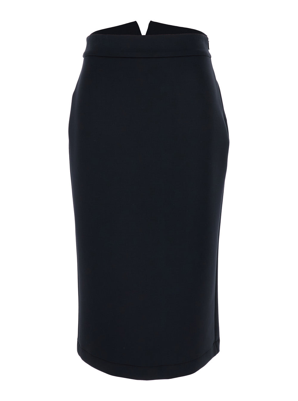 Moncler Genius Women Black Skirt With Logo Patch Applied On The Back In Tech Fabric Woman MONCLER GENIUS