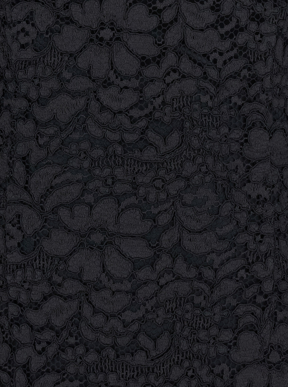 Leplain Women Black Maxi Dress With Rear Concealed Zip Closure And All-Over Embroidery In Lace Woman LEPLAIN