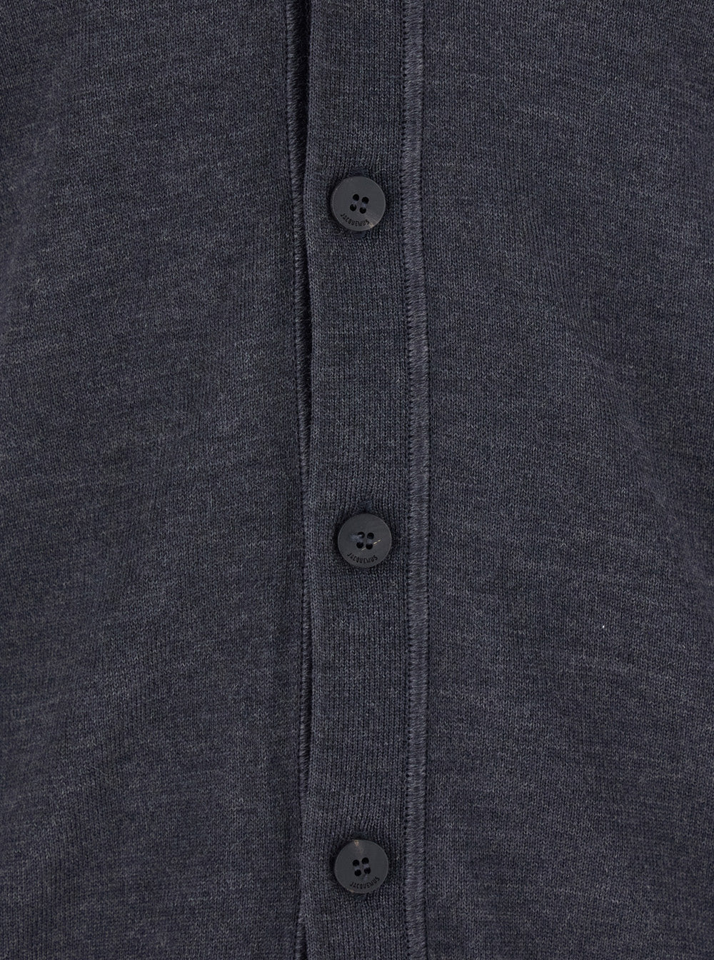 Jacquemus Men Grey V-Neck Cardigan With Logo On The Back In Cotton Man JACQUEMUS