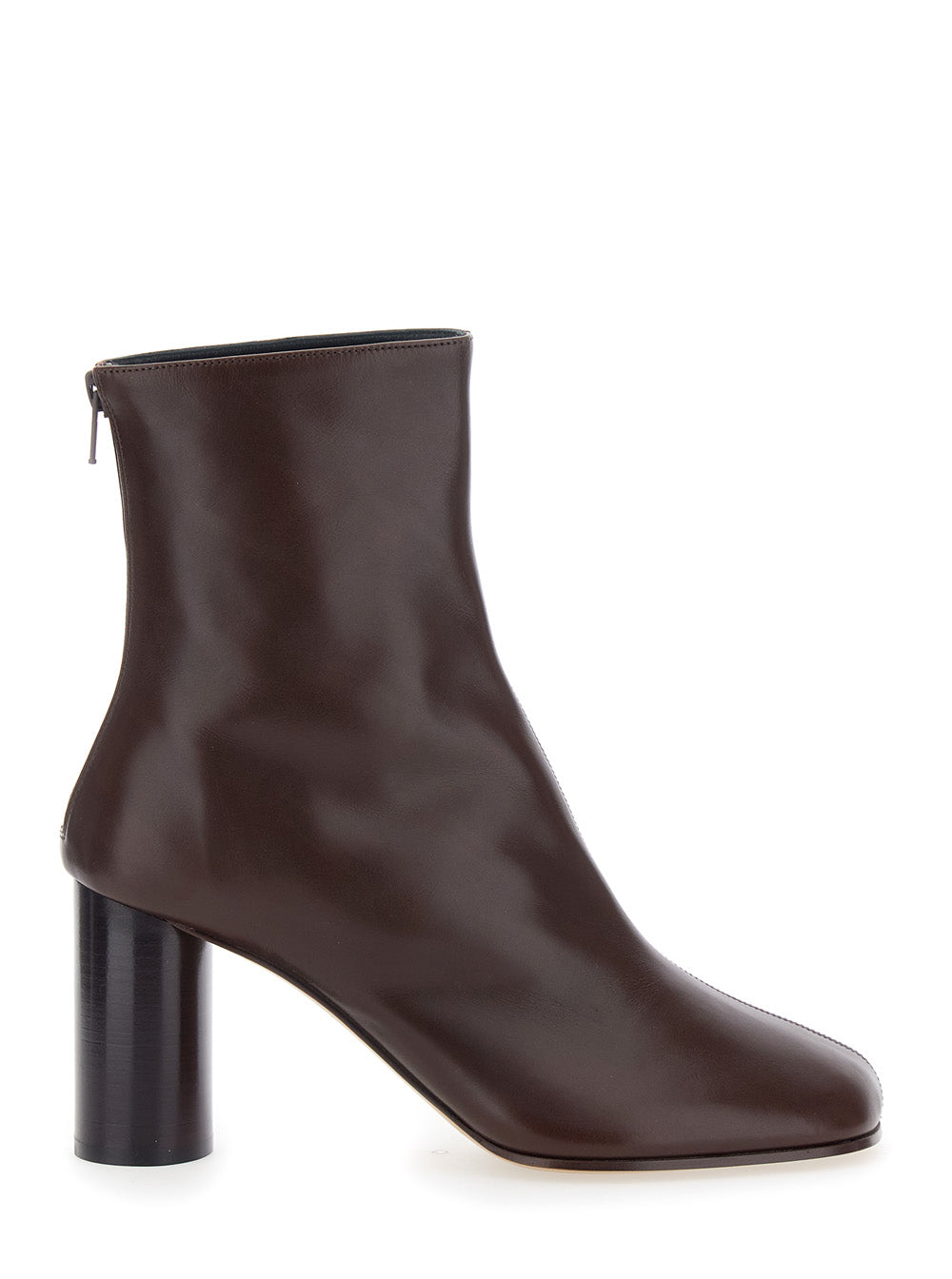 Phoebe Philo Women Brown Ankle Boots With Medium Wide Heel In Leather Woman PHOEBE PHILO