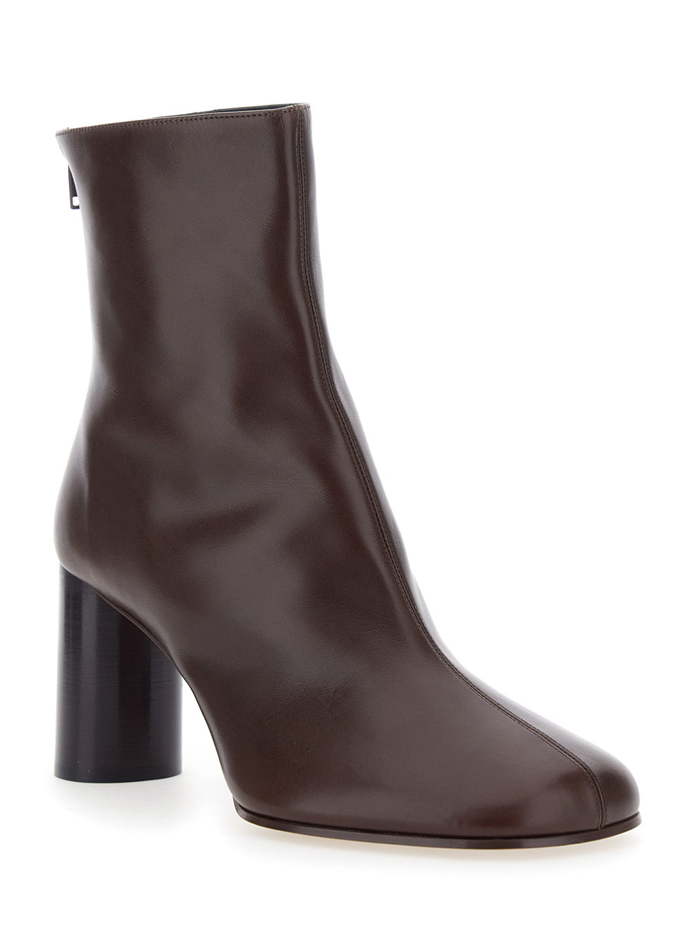 Phoebe Philo Women Brown Ankle Boots With Medium Wide Heel In Leather Woman PHOEBE PHILO