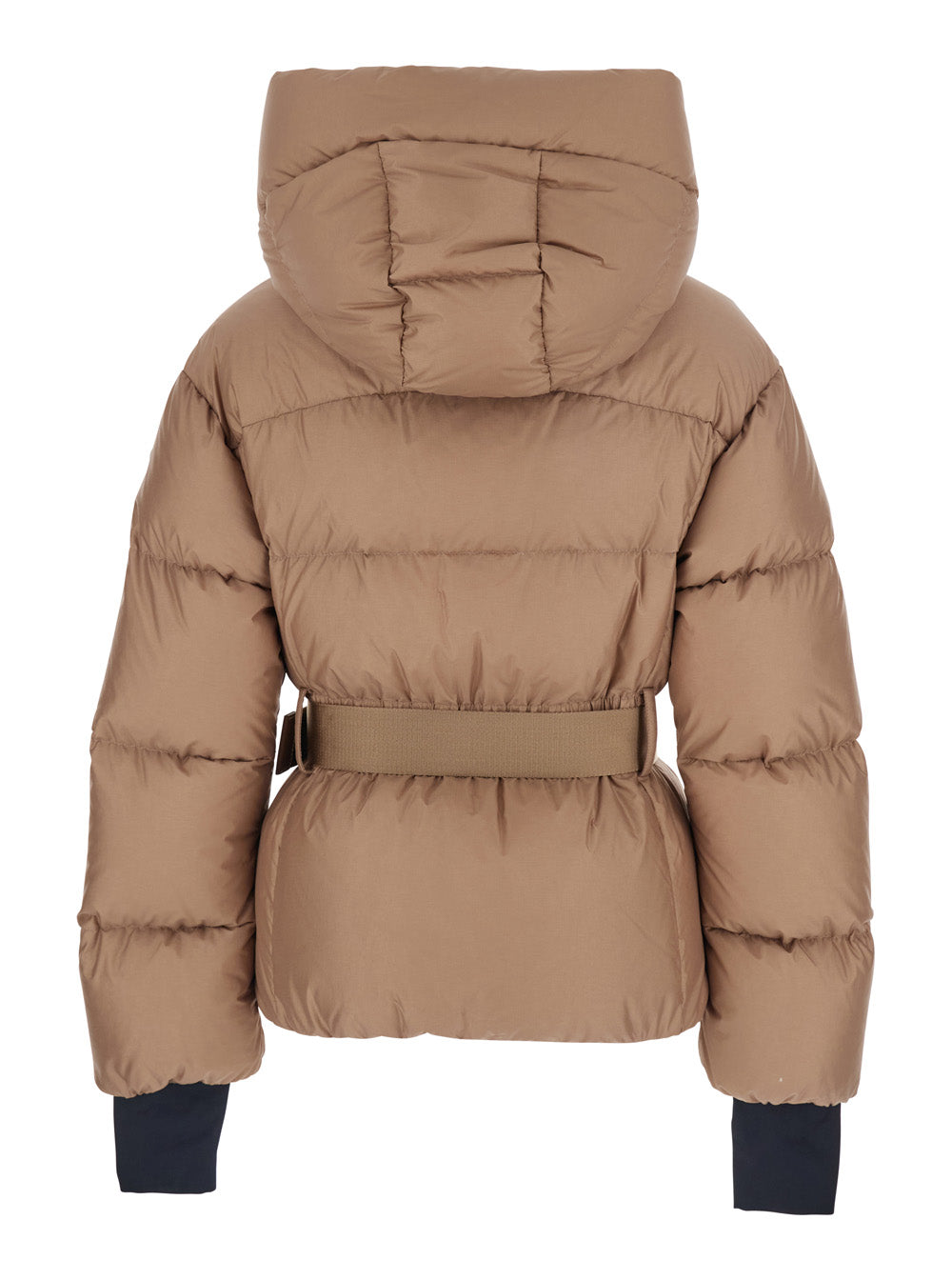 Moncler Grenoble Women 'Nisene' Pink Down Jacket With Buckled Belt On The Front And Logo Patch On The Sleeve In Tech Fabric Woman