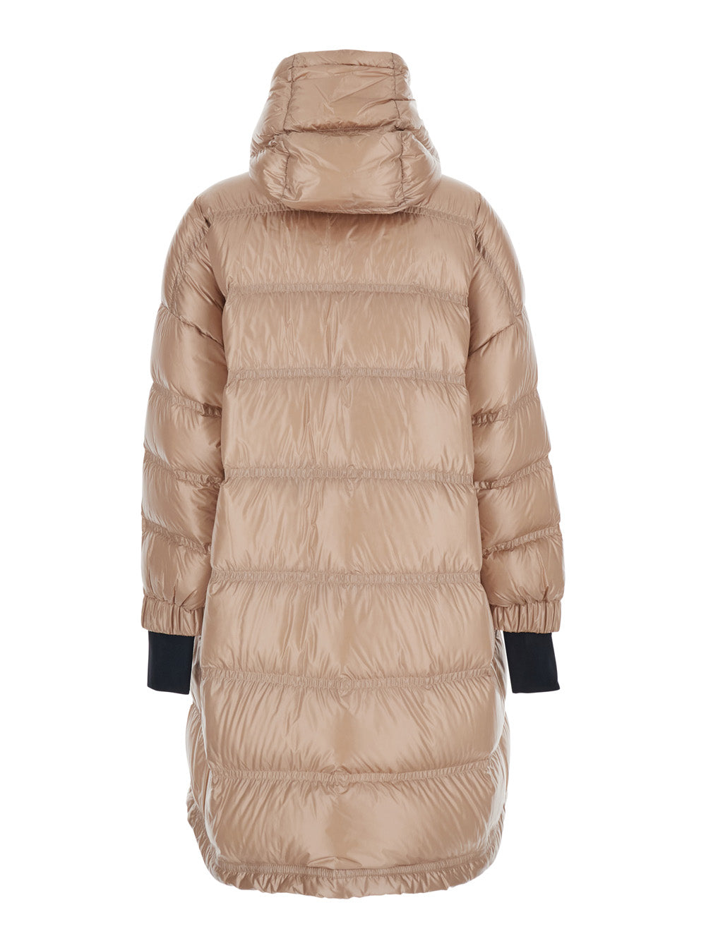 Moncler Grenoble Women 'Rochelairs' Beige Down Jacket With Drawstring Hood And Logo Patch On The Sleeve In Tech Fabric Woman MONCLER GRENOBLE