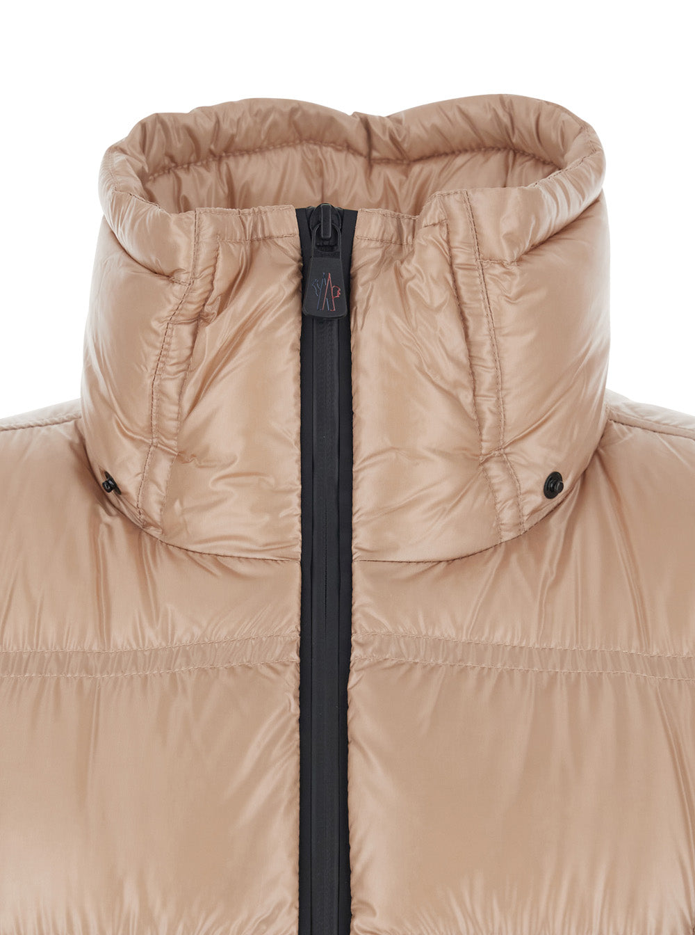 Moncler Grenoble Women 'Rochelairs' Beige Down Jacket With Drawstring Hood And Logo Patch On The Sleeve In Tech Fabric Woman MONCLER GRENOBLE