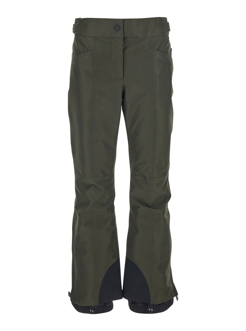 Moncler Grenoble Women Green Pants With Elastic Drawstring Hem And Logo Patch On The Sleeve In Tech Fabric Woman