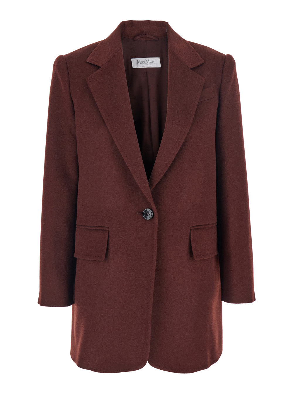 Max Mara Women 'Ariccia' Bordeaux Single-Breasted Jacket With Notched Revers In Wool Woman MAX MARA