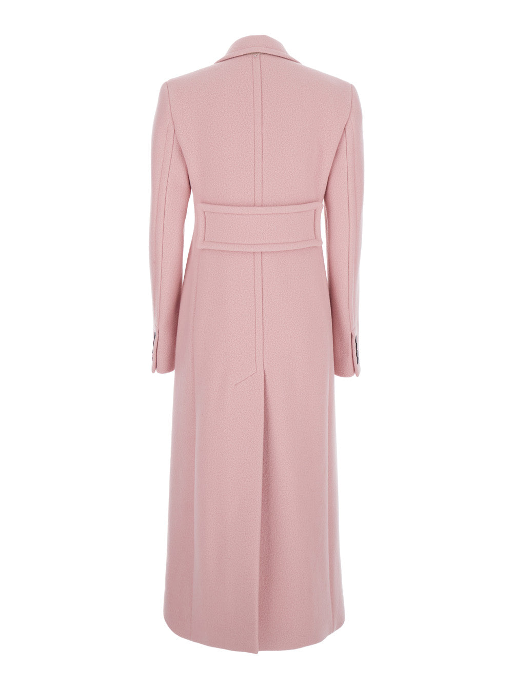 Sportmax Women Pink Coat With Double-Breasted Fastening In Virgin Wool Woman