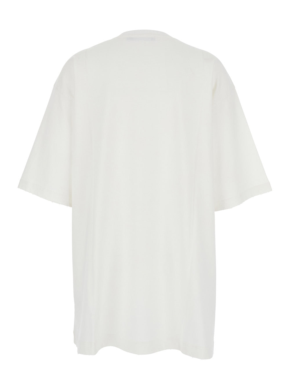 Dolce & Gabbana Women White Crew Neck T-Shirt With Maxi Print On The Front In Cotton Woman DOLCE & GABBANA