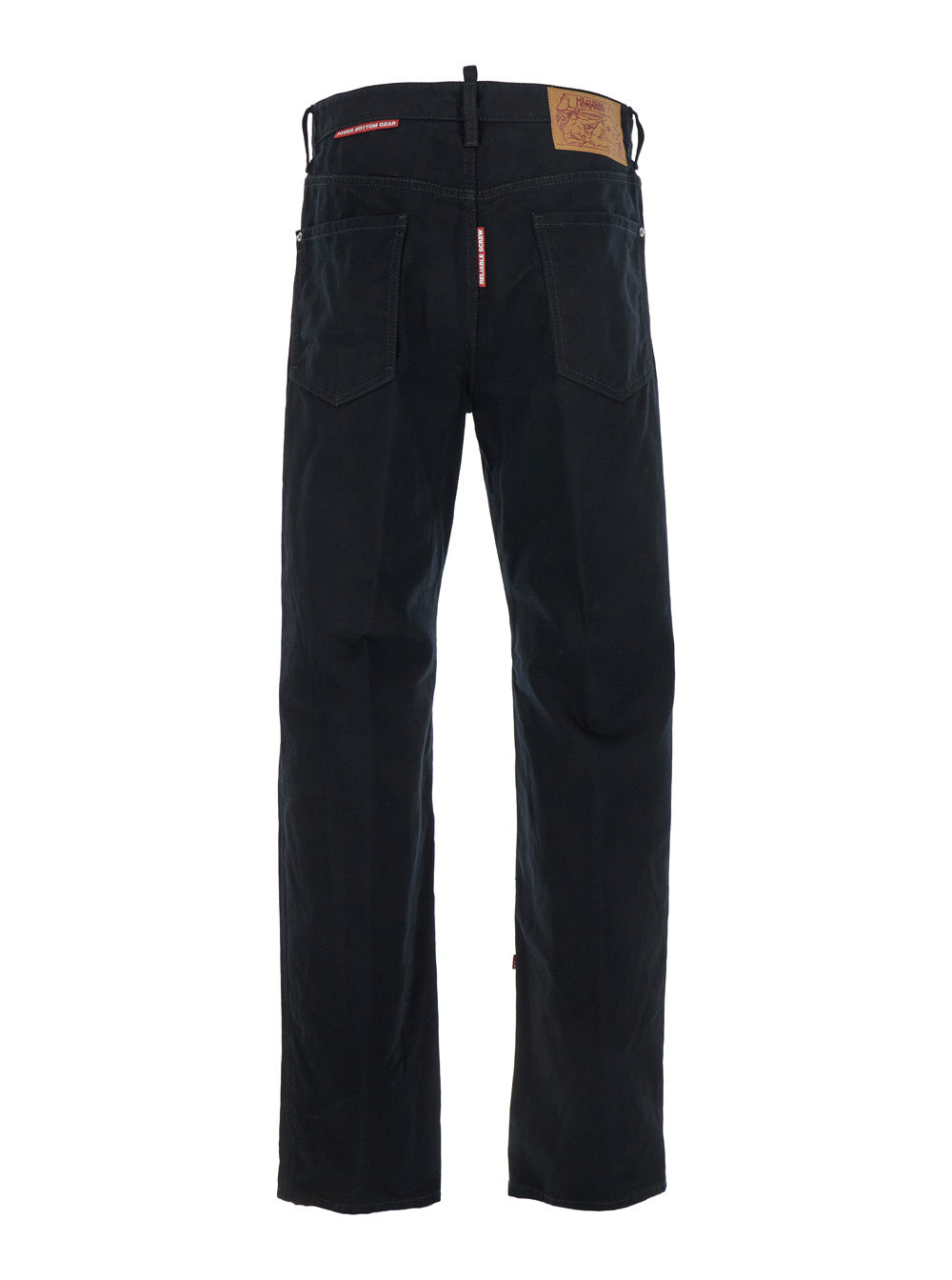 Dsquared2 Men 'D2 X Magliano' Black Jeans With Belt Loops And Logo Patch On The Rear In Denim Man DSQUARED2
