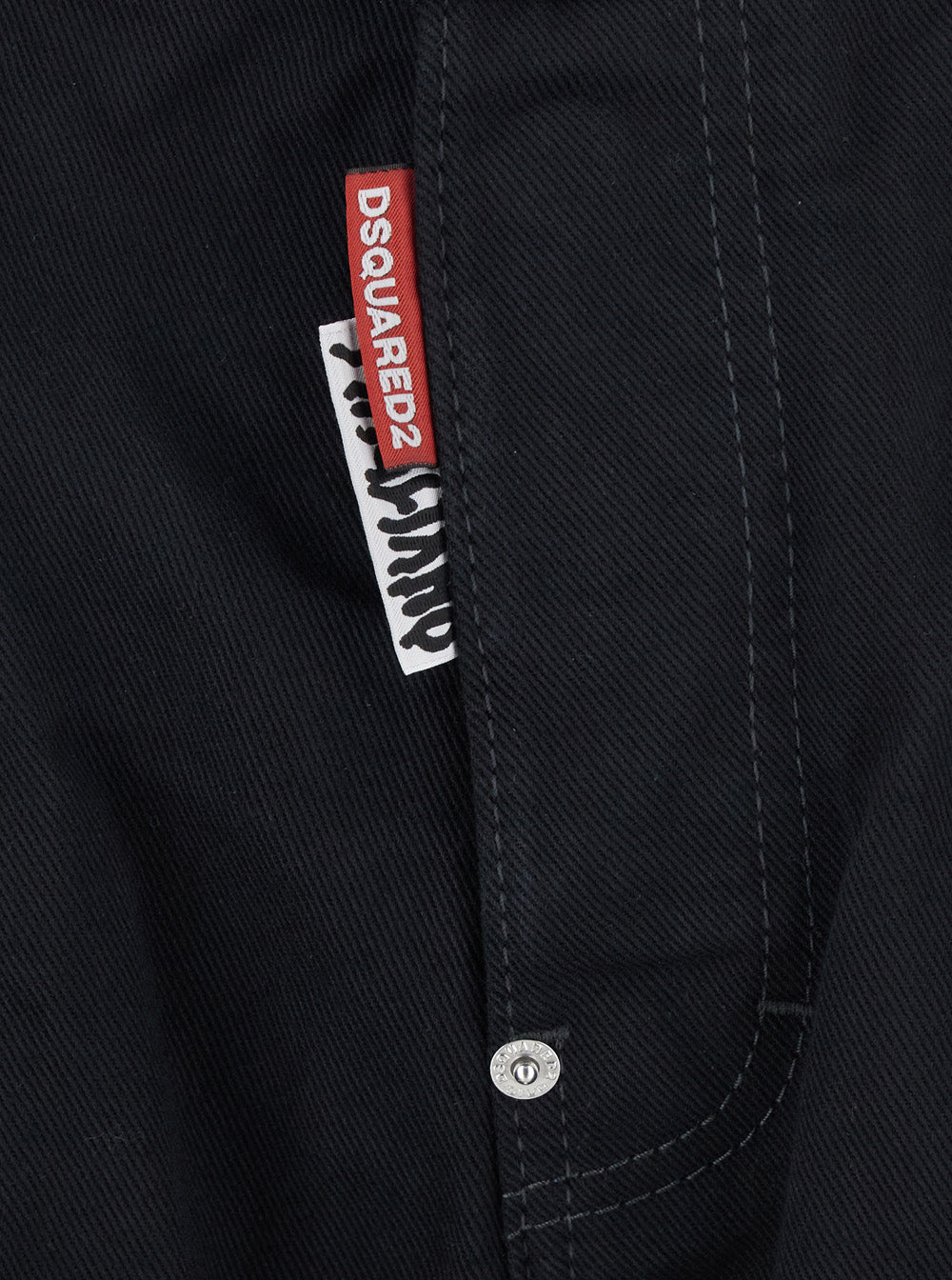 Dsquared2 Men 'D2 X Magliano' Black Jeans With Belt Loops And Logo Patch On The Rear In Denim Man DSQUARED2