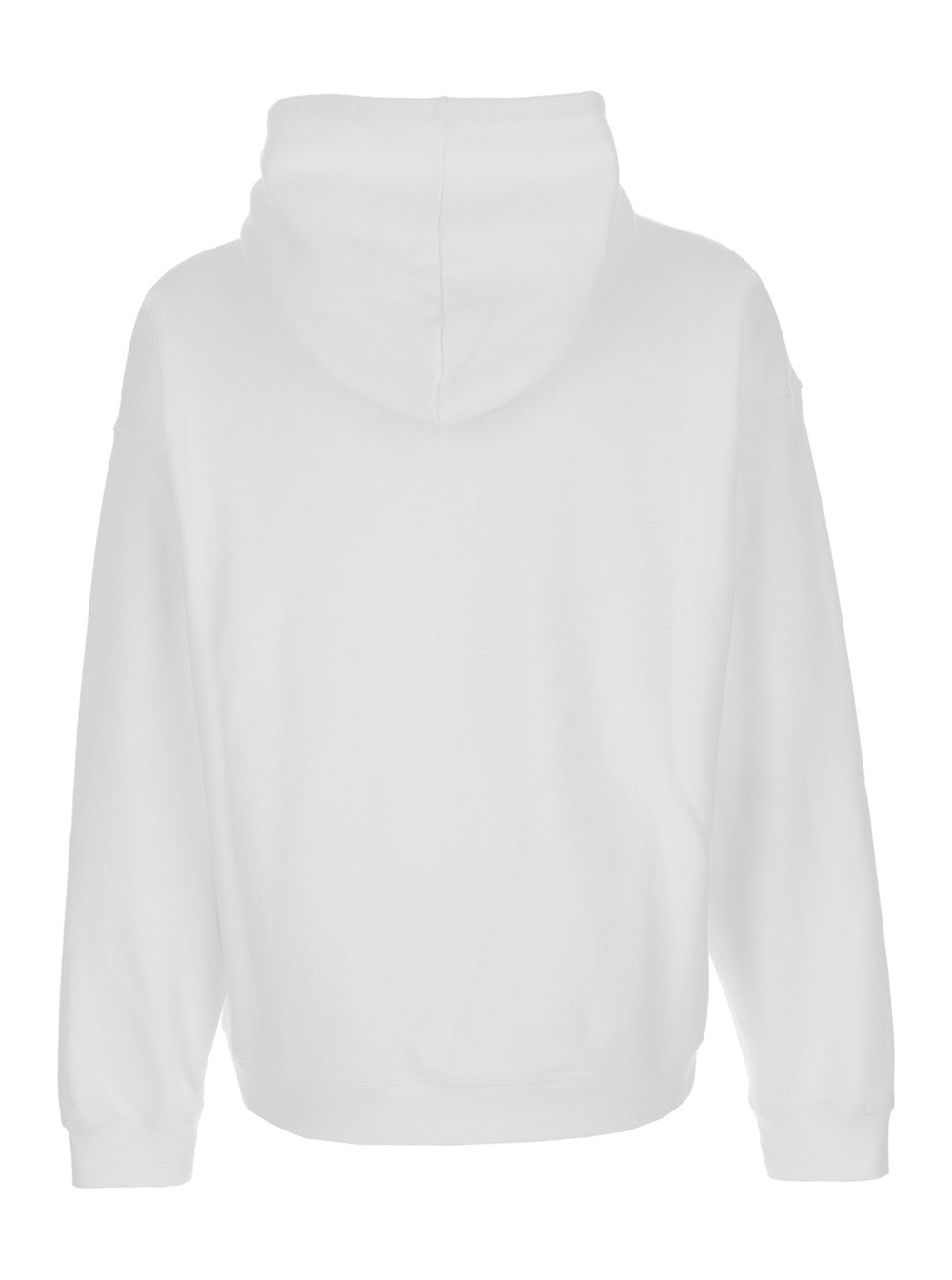 Dsquared2 Men 'D2 X Magliano' White Hoodie With Drawstring Hood With Maxi Print On The Front In Cotton Man DSQUARED2