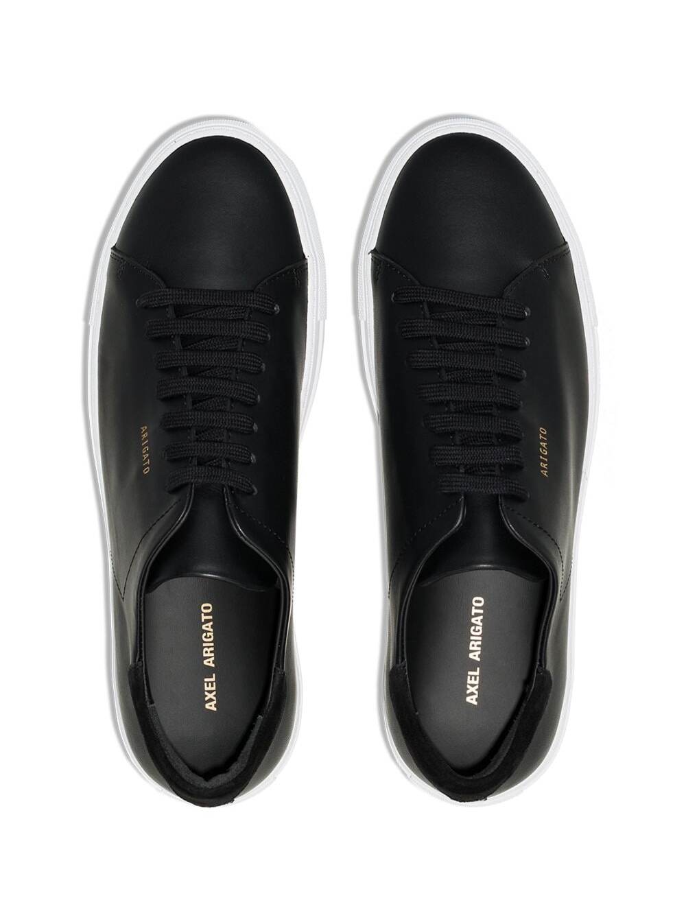 Axel Arigato Men '90 Clean' Black Low Top Sneakers With Logo Lettering On The Side In Leather Man AXEL ARIGATO