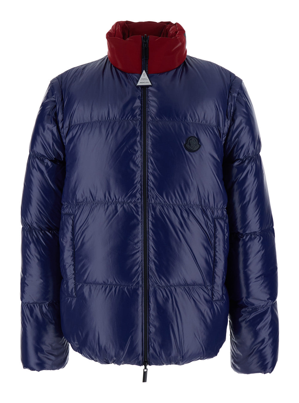 Moncler Genius Men 'Throttle' Blue Reversible Down Jacket With Removable Sleeves And Logo Patch On The Front In Tech Fabric Stretch Man MONCLER GENIUS