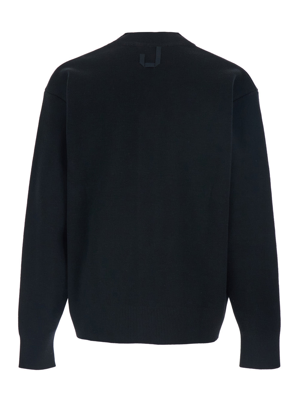Jacquemus Men Black V-Neck Cardigan With J Logo On The Back In Wool Man JACQUEMUS